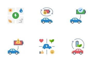 Eco-friendly Vehicle Icon Pack