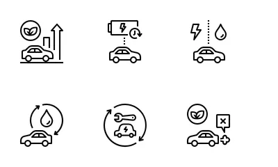 Eco-friendly Vehicle Icon Pack