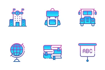 École et apprentissage Icon Pack