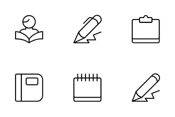 École et apprentissage électronique Icon Pack