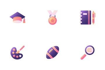 École et éducation Icon Pack