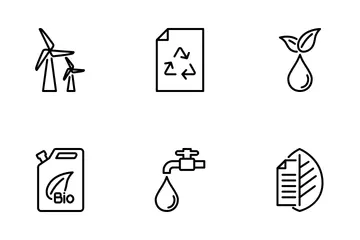 Ecología y energía verde Paquete de Iconos
