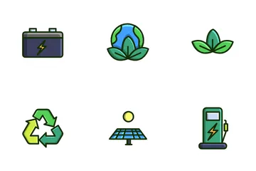 Ecología y energía verde Paquete de Iconos