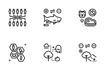 Ecological Interaction Icon Pack