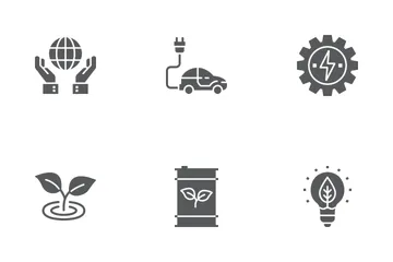 Ecology & Green Energy Glyph Icons Icon Pack