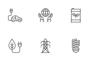 Ecology & Green Energy Line Icons Icon Pack