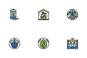 Ecology Protective Technology Icon Pack