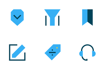 Ecommerce Basic UI (Flat) Icon Pack