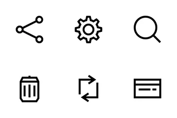 Ecommerce Basic UI (Outline) Icon Pack