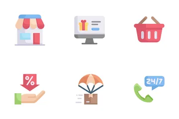 Ecommerce Flat Icon Pack