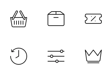 Ecommerce User Interface Icon Pack