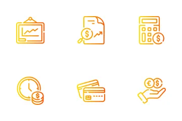 Ciencias económicas Paquete de Iconos