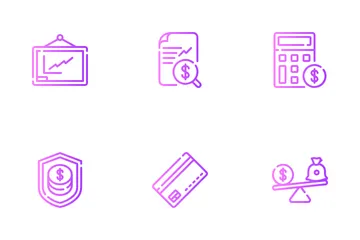 Ciencias económicas Paquete de Iconos
