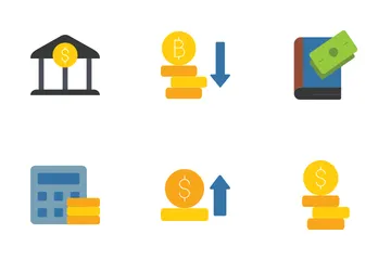 Economía Banca Paquete de Iconos