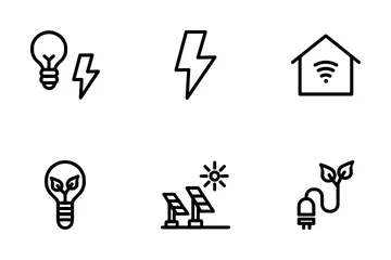 Economia de energia Pacote de Ícones