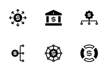 Investimento e Poupança Pacote de Ícones