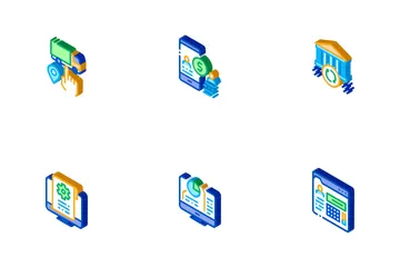 Economía digital y comercio electrónico Icon Pack