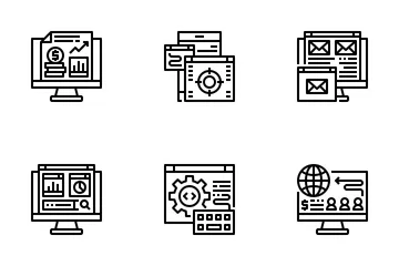 Economia digitale Icon Pack