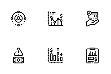 Economía empresarial Paquete de Iconos