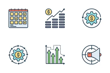 Negocios económicos Paquete de Iconos