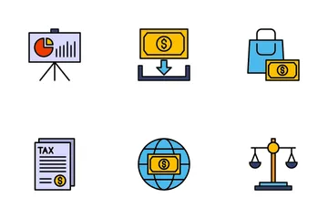 Economía y Finanzas Icon Pack