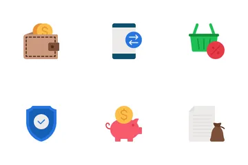 Economía y negocios Icon Pack