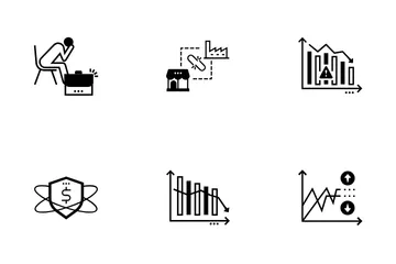 Economic And Financial Instability Icon Pack