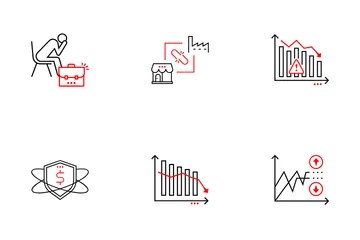 Economic And Financial Instability Icon Pack