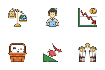 Economic Challenges Icon Pack