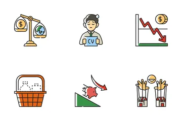 Economic Challenges Icon Pack