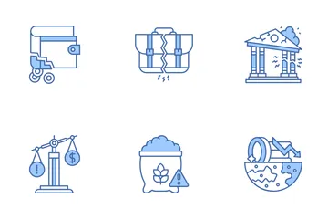 Economic Crisis Icon Pack