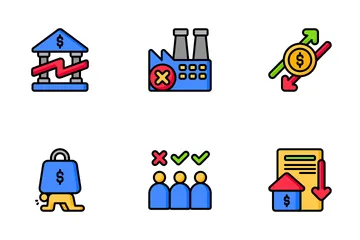 Economic Crisis Icon Pack