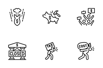 Economic Crisis Icon Pack