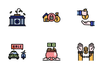 Economic Down Icon Pack