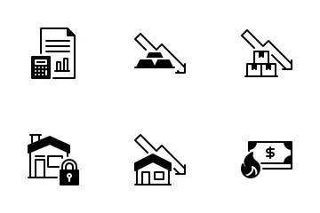 Economic Recession Icon Pack