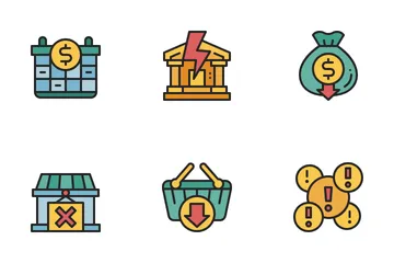 Economic Recession Icon Pack