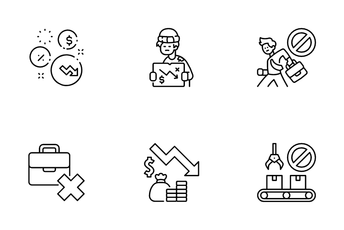 Economy And Covid-19 Icon Pack