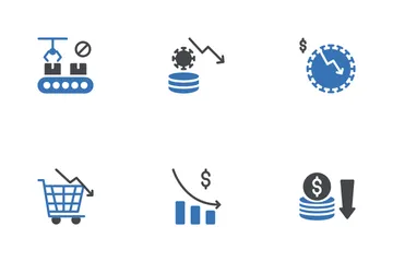 Economy And Covid-19 Icon Pack