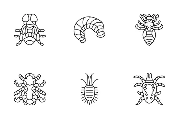 Ectoparasitas Pacote de Ícones