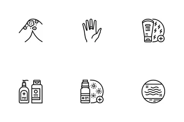 Eczema Disease Treat Icon Pack