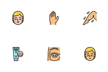 Edema Disease Symptom Icon Pack