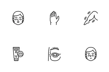 Edema Disease Symptom Icon Pack