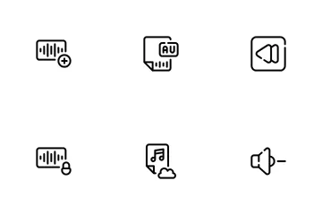 Edição de áudio Pacote de Ícones