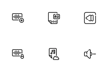 Edição de áudio Pacote de Ícones