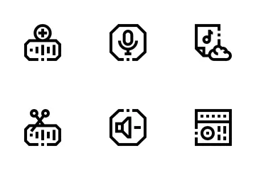 Edición de audio Paquete de Iconos