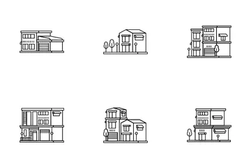 Arquitectura del edificio Icon Pack