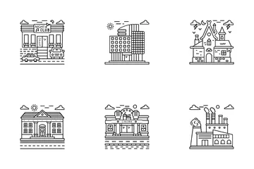 Edificio Paquete de Iconos