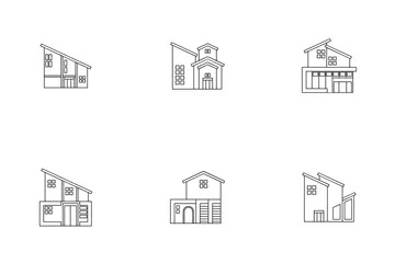 Edificio y casas Icon Pack