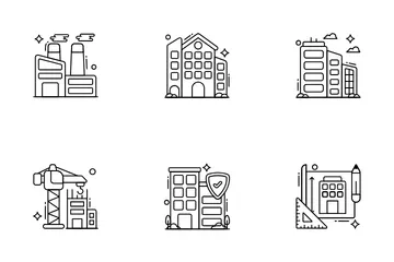 Edifícios e Arquitetura Pacote de Ícones
