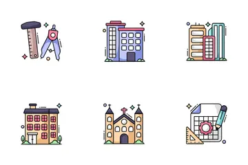 Edifícios e Arquitetura Pacote de Ícones
